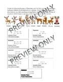 Christmas Reindeer Finder Solving Systems of Equations Graphing
