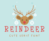 Christmas Reindeer Font: Creative Design Worksheet Activity