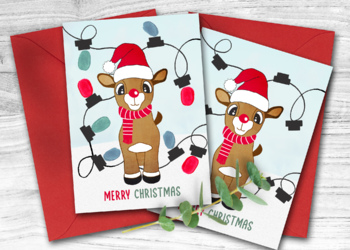 Christmas Reindeer Handprint Craft by Forever June Digital Design