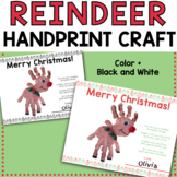 Christmas Reindeer Handprint Craft Activity for Toddler, P