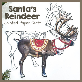 Preview of Santa's Reindeer | Jointed Animal Craft | Articulated Craft | Rudolph