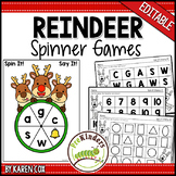 Christmas Reindeer Spinner Games - Math & Literacy, Pre-K 