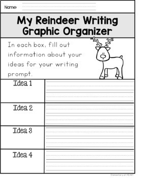 Christmas Reindeer Writing Craftivity by Elementary at HEART | TpT