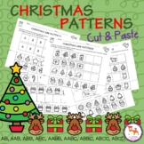 Christmas Repeating Patterns Worksheets / Cut and Paste Ma