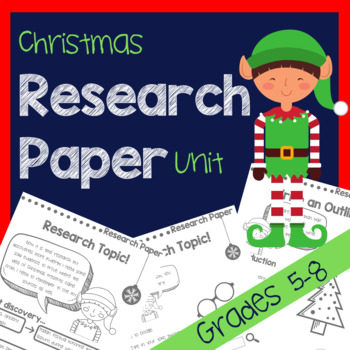 Preview of Christmas Research Paper Unit
