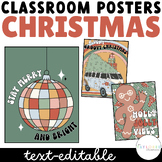Christmas Retro Groovy Classroom Posters