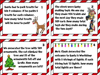 Christmas Review Task Cards by Adria Andress | Teachers Pay Teachers