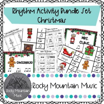 Preview of Christmas Rhythm Activity Bundle Set