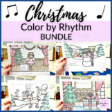 Christmas Rhythm Color by Note BUNDLE