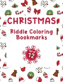 Christmas Riddle Coloring Bookmarks