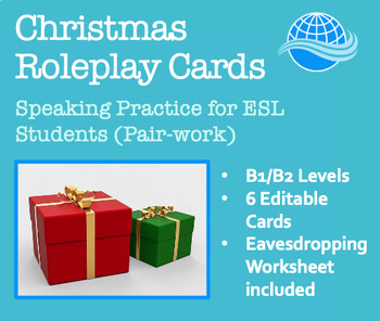 Preview of Christmas Role-play Cards for Speaking Practice (ESL)