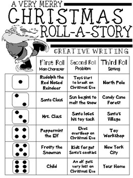 Christmas Roll-A-Story by Team Wigley | Teachers Pay Teachers