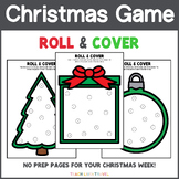 Christmas Printable - Roll & Cover - No Prep Math Center 