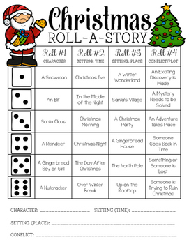 Christmas Roll A Story By Create Teach Share Teachers