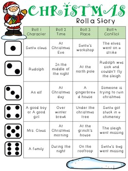 Christmas Roll-a-Story by Miss Teacher's Helper | TpT