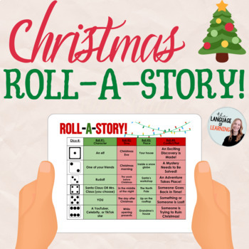 Preview of Christmas Roll-a-Story!  Holiday-Themed Creative Writing Activity | Roll & Write