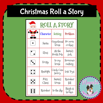 Christmas Roll a Story Winter Center Station Activity by Magnolia Math ...