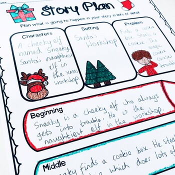 Christmas Roll a Story Writing Prompt by Terrific Teaching Tactics