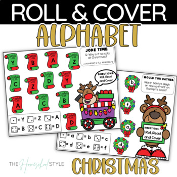 Preview of Christmas Roll and Cover Uppercase and Lowercase Letter Recognition