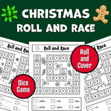 Christmas Roll and Race Dice Game | Color by Number | Roll