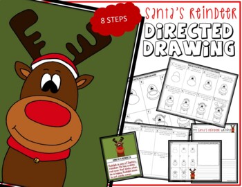 reindeer directed drawing free