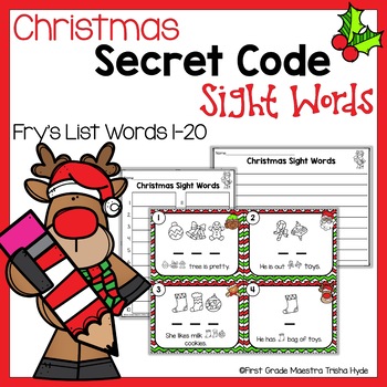 Preview of Christmas SECRET CODE Sight Words