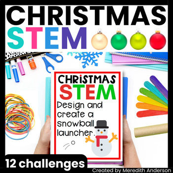 Preview of Christmas STEM Activities Challenges - 12 Easy Low-Prep Ideas for Elementary