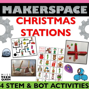 Preview of Christmas STEM Activities BUNDLE Hour of Code Robotics December STEAM Challenge