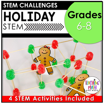 Preview of Christmas STEM Activities Middle School | Christmas STEM Challenges