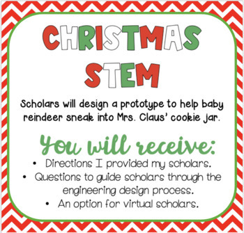 Preview of Christmas STEM Engineering Activitity: Virtual and In Person