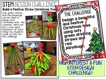 Christmas STEM Activities Straw Christmas Tree STEM Challenge with Close  Reading