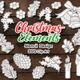 Christmas SVG Decor Element Silhouette Design Clip Art