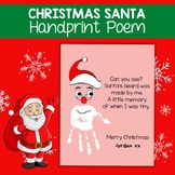 Christmas Santa Handprint Art Poem