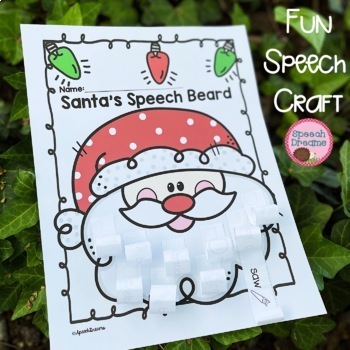 Preview of Christmas Craft for Speech Therapy: Santa Sequencing Categories Articulation