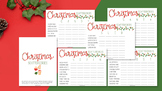 Christmas Scattegories Game