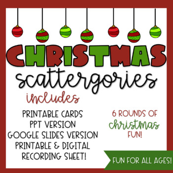 Preview of Christmas Game Scattergories | Christmas Game |  Google Slides and PPT!