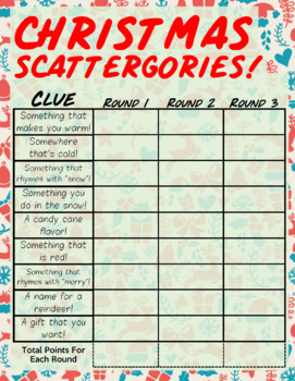 scattergories lists 1 to 3