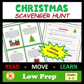 Preview of Christmas Activity Scavenger Hunt with Option