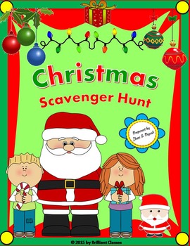 Preview of Christmas Scavenger Hunt: | Printable and Digital Distance Learning