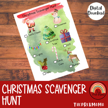 Christmas Scavenger Hunt by The PreK Mama | TPT