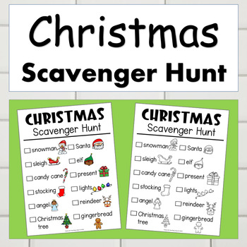 Christmas Scavenger Hunt by Hands On Teaching Ideas | TPT