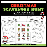 Christmas Scavenger Hunt Activity - Indoor Movement Activity
