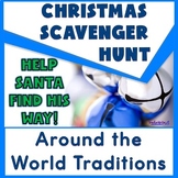 Christmas Scavenger Hunt Around the World ELA Escape Room 
