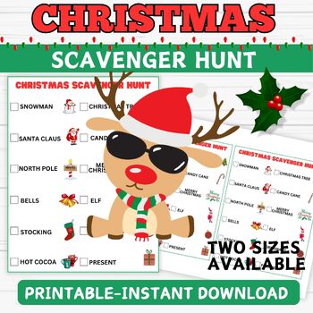 Preview of Christmas Scavenger Hunt- Christmas Printable Activity