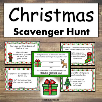Christmas Scavenger Hunt (Free Printables) by Hands On Teaching Ideas