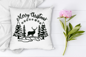 Download Christmas Scene With Deer Svg Winter Svg Deer Svg Christmas Sleigh Svg Santa