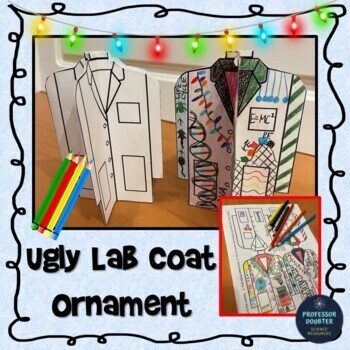 Preview of End of Year or Last Week Science Activity or Fathers Day 3D Lab Coat Activity