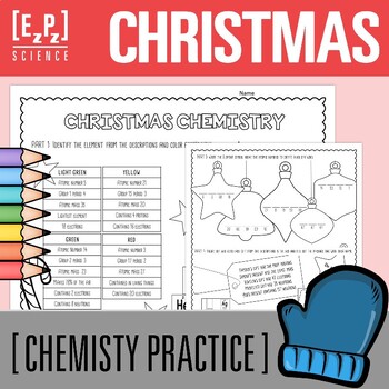 Preview of Christmas Science Activity | Holiday Chemistry Practice
