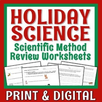 Preview of 2 Christmas Science Worksheet Hypothesis Variables Experiments
