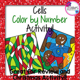 Christmas Science Cells Color by Number Review Activity